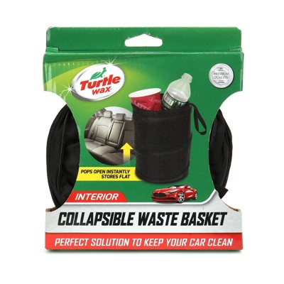 Turtle Wax Collapsible Trash Bin Black