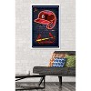 Trends International MLB St. Louis Cardinals - Neon Helmet 23 Framed Wall Poster Prints - 2 of 4