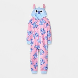 Girls' Lilo & Stitch Union Suit - Pink - 1 of 4