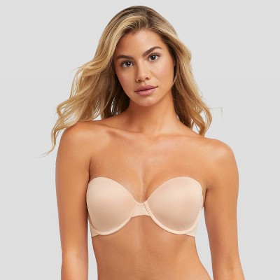 Maidenform Self Expressions Women's 2pk Convertible Push-Up Lace Wing Bra  5809 - Beige/Black 38D