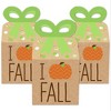 Big Dot of Happiness Pumpkin Patch - Square Favor Gift Boxes - Fall, Halloween or Thanksgiving Party Bow Boxes - Set of 12 - 2 of 4
