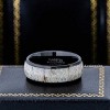Jewelry Avalanche 8mm Dome Black IP Deer Antler Inlay Tungsten Carbide Mens Wedding Band - 3 of 4