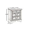 Royal Hampton Transitional Wooden Three Drawer with Open Platform Top Nightstand - 2 of 4