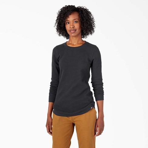 Dickies Women's Long Sleeve Thermal Shirt, Black (kbk), Xl : Target