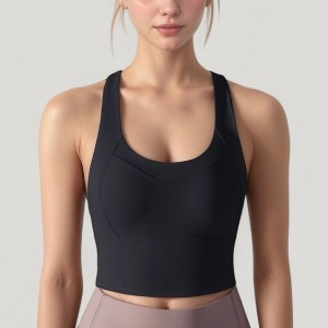 Anna-Kaci Active Women's Athletic Crop Tank Top with Cross Back Straps and Scoop Neckline - 1 of 4