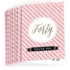 Big Dot of Happiness Chic 40th Birthday - Pink, Black and Gold - Birthday Party Thank You Cards (8 count) - 2 of 4