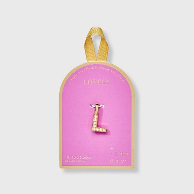 14K Gold Dipped Pearl Letter Charm - A New Day™ Gold