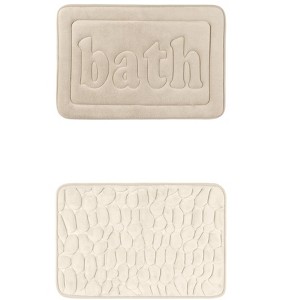Unique Bargains 2Pcs Memory Foam Water Absorbent Quick Dry Non-Skid Bottom Soft Bathroom Rugs - 1 of 4