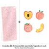 Big Dot of Happiness Sweet as a Peach - Paper Straw Decor - Fruit Themed Baby Shower or Birthday Party Striped Decorative Straws - Set of 24 - 3 of 4