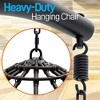 SereneLife Hanging Egg Indoor Outdoor Patio Wicker Rattan Lounge Chair with Stand - Black - 4 of 4