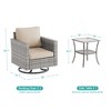 Sonkuki 3-Piece Patio Chair Set Swivel Rocking Chair Set Side Table Suiting Backyard, Poolside and Patio - 2 of 4