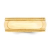 Black Bow Jewelry 8mm 10K White or Yellow Gold Double Milgrain Edge Comfort Fit Band - 2 of 4