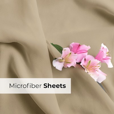 Twin XL Cream Microfiber Deep Pocket Sheet Set