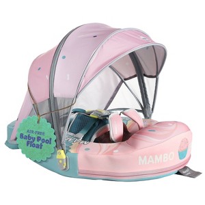 Mambobaby Sunny Navigator Baby Pool Float with Canopy Novelty Float - Mint Cupcake Green - 1 of 4
