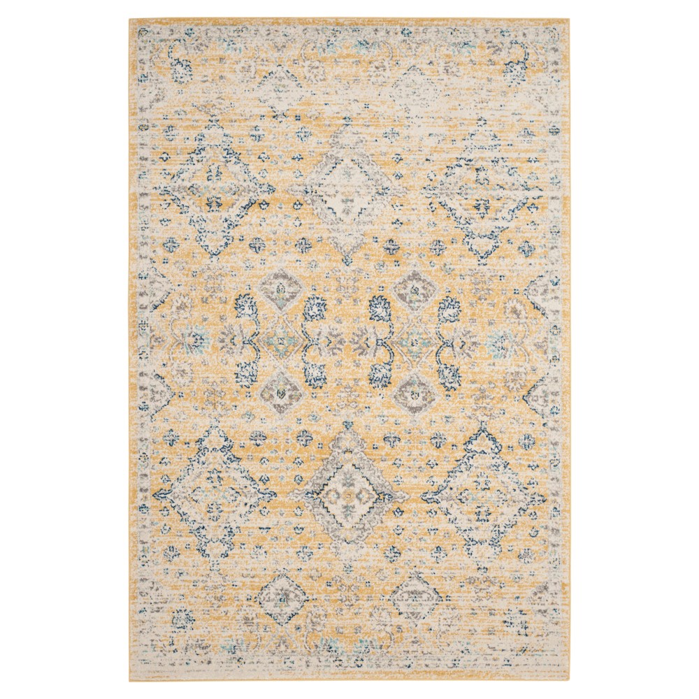 Gold/Ivory Abstract Loomed Area Rug - (4'x6') - Safavieh