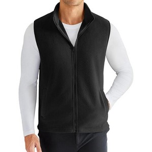 COOFANDY Men's Polar Fleece Vest Lightweight Sleeveless Zip Up Jacket Casual Outerwear Outdoor Golf Vests - 1 of 4