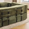 Lyngins Modern Folding Futon Sofa Bed, Multi-Use Chenille Floor Couch Bed, High-Density Foam Convertible Sleeper Sofa for Living Room, Small Spaces - 4 of 4