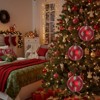 SEVOBAL Tree Ornaments 4PCS Set 4.7" Christmas Glass Ball Ornaments Holiday Decor for Xmas Tree Hanging Party Supplies, Red, 4.7"*4.7"*4.7" - 2 of 4