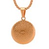 Steeltime Ladies stainless steel Our Father prayer round pendant with simulated diamonds. Color Options: Silver, Rose Gold - 2 of 4