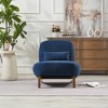 Okak Modern Upholstered Armless Reading Accent Chair with Pillow,Soft Padded Barrel Chair for Living Room,Bedroom - 2 of 4