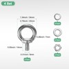 Unique Bargains Stainless Steel Durable Rust-Resistant Eyebolts with Nuts Washers Male Screw for Fastening 10 Pcs - 3 of 4