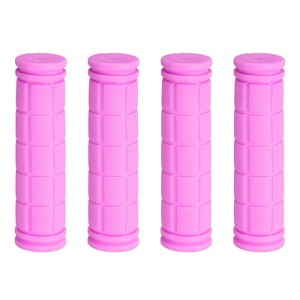 Unique Bargains Rubber Non-Slip Mushroom Bike Fit 7/8" Handlebar Grips 4.53" 2 Pairs - 1 of 4