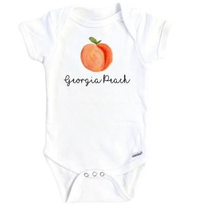 Peach Georgia Onesie® Baby Boy Girl Clothes Infant Bodysuit Funny Cute Newborn GS1