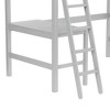 Kids' Twin Caspian Study Loft with Hanging Nightstand Gray - Hillsdale Furniture: Transitional Loft Bed with Desk - 3 of 4