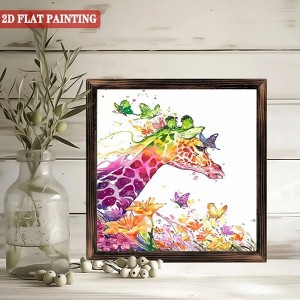 Multicolored Giraffe Canvas Wall Art Paintings Wall Decor Themed Photo ...