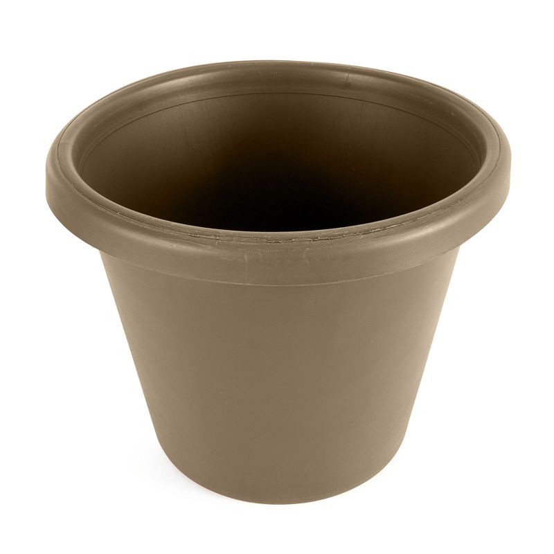 The HC Companies 16 Inch Indoor/Outdoor Classic Plastic Flower Pot Container Garden Planter with Molded Rim and Drainage Holes, Sandstone, 1 of 8