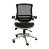 Emma and Oliver Mid-Back Transparent Mesh Executive Swivel Office Chair with Flip-Up Arms - 4 of 4