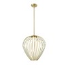 Savanti 1-Light Pendant - Modern Matte Black Steel with Opal Glass Diffuser, 18" x 19.5" - 4 of 4