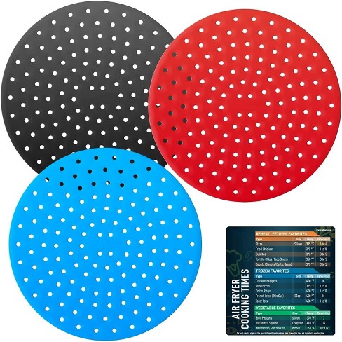 Air Fryer Basket Liners Silicone Mat Accessories Round Airfryer