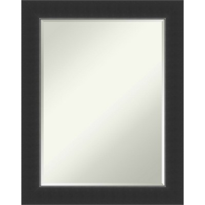 Corvino Black Petite Bevel Wood Bathroom Vanity Mirror