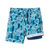 Andy & Evan  Kids  Navy Palm Tree Print Swim Trunk - 3 of 4