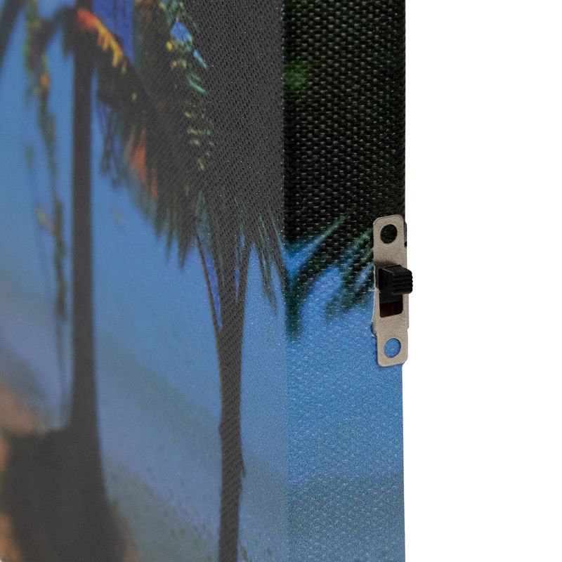 Northlight LED Lighted Tropical Paradise Island Scene Canvas Wall Art 23.5" x 15.75", 3 of 5