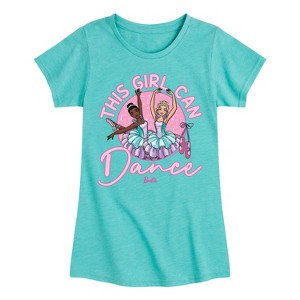 Girls' - Barbie - This Girl Can Dance Fitted Short Sleeve Graphic T-Shirt - 1 of 4
