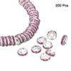 Unique Bargains Loose Shiny Rhinestone Rondelle Spacer Beads for DIY Earrings Necklaces 200 Pcs - 3 of 4