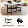 YOOCOZZ  71 × 35.4" Dining Table, 4 Black Textured MDF Tabletop, Lower Storage Platform - 4 of 4