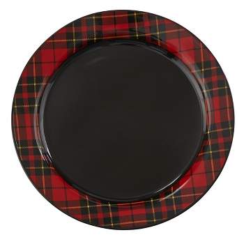 Park Designs Black Sportsman Plaid Dinner Plate Set of 4