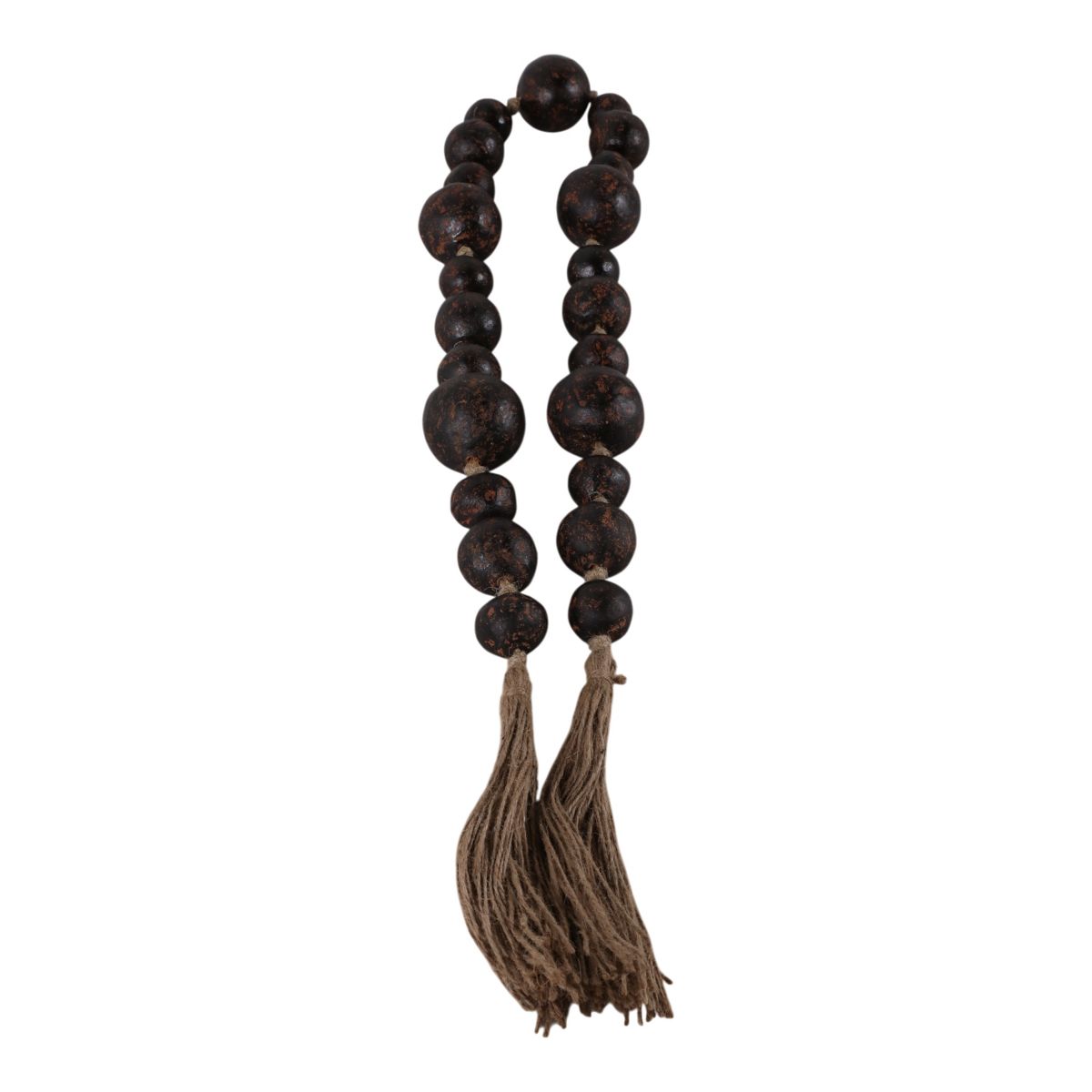 Terracotta Bead Garland with Jute Tassels for Home Decor - Decorative Accent for Bathroom, Office Desk, and Living Room Décor - thumbnail 7