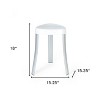 HomeRoots 18"  White Aluminum And Heavy Duty Plastic Corner Shower Bench - 3 of 4