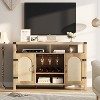 52.1" Rattan Buffet Cabinet with Storage, Boho Farmhouse Sideboard with Adjustable Shelves, Drawer, Doors, Kitchen Coffee Bar Cabinet, Natural Oak - 4 of 4