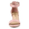 Allegra K Women's Open Toe Adjustable Ankle Strap Block Low Heel Sandals - 2 of 4