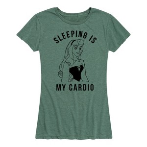 Women's - Disney Princess - Aurora Sleeping Is My Cardio Short Sleeve Graphic T-Shirt - 1 of 4