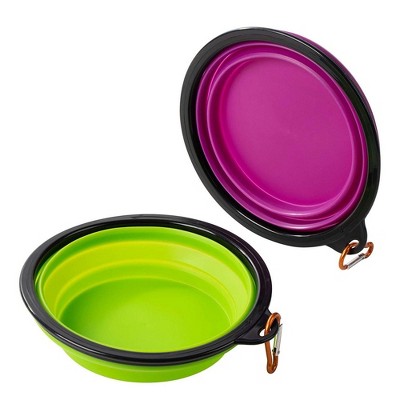 Juvale 2 Pack Collapsible Dog Bowl 