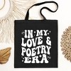 City Creek Prints Poetry Era Canvas Tote Bag - 15x16 - Black - 2 of 2