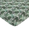 NoJo Jungle Paradise Green, Gray, and Tan Lion, Sloth, and Leopard Palm Leaf 4 Piece Nursery Crib Bedding Set - 3 of 4