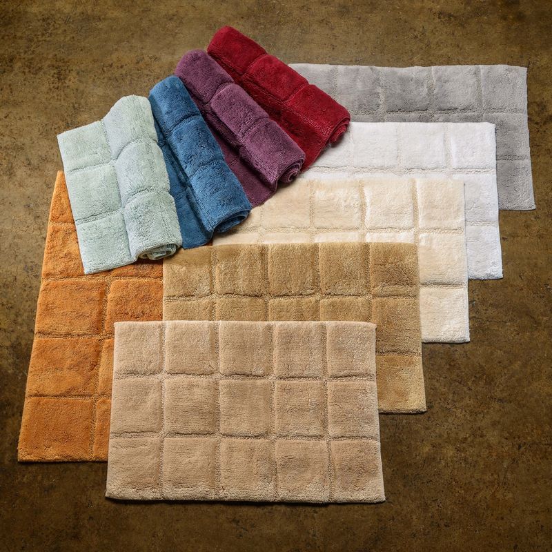 Non-Slip Machine Washable Solid Cotton 2 Piece Bathroom Rug Set by Blue Nile Mills, 5 of 6