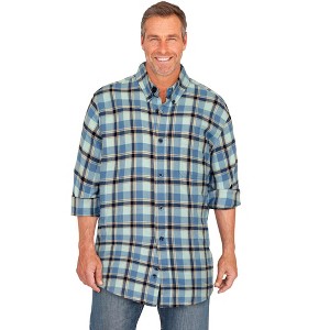 KingSize Men's Big & Tall Liberty Blues by KingSize Flannel Shirt - 1 of 4